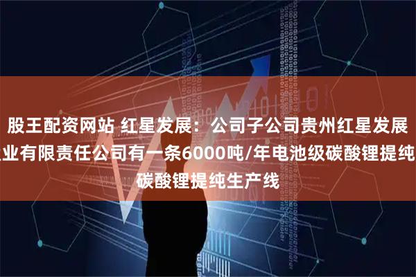 股王配资网站 红星发展：公司子公司贵州红星发展大龙锰业有限责任公司有一条6000吨/年电池级碳酸锂提纯生产线